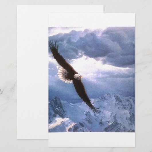 De Eagle weest het Storm Briefpapier (Voorkant / Achterkant)