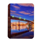 De East River, Brooklyn Bridge, Manhattan Magneet (Verticaal)