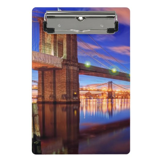 De East River, Brooklyn Bridge, Manhattan Mini Klembord (Voorkant)