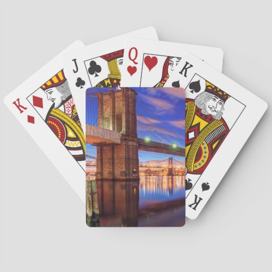 De East River, Brooklyn Bridge, Manhattan Pokerkaarten (Achterkant)