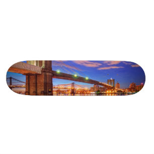 De East River, Brooklyn Bridge, Manhattan Skateboard