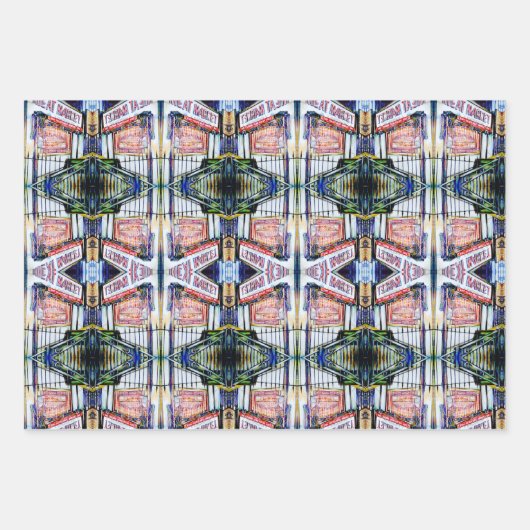 De East Village Wrapping Paper Flat Sheet Set van (Voorkant)