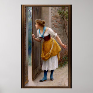 De Eavesdropper van Eugen von Blaas Poster