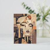De Echo van “Virelle” – Een Abstract Portret Briefkaart (Staand voorkant)
