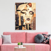 De Echo van “Virelle” – Een Abstract Portret Canvas Afdruk (Insitu (Woonkamer))