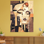 De Echo van “Virelle” – Een Abstract Portret Canvas Afdruk (Insitu (Woonkamer))