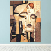 De Echo van “Virelle” – Een Abstract Portret Canvas Afdruk (Insitu (Houten vloer))