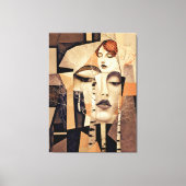 De Echo van “Virelle” – Een Abstract Portret Canvas Afdruk (Voorkant)