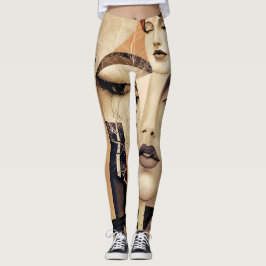De Echo van “Virelle” – Een Abstract Portret Leggings