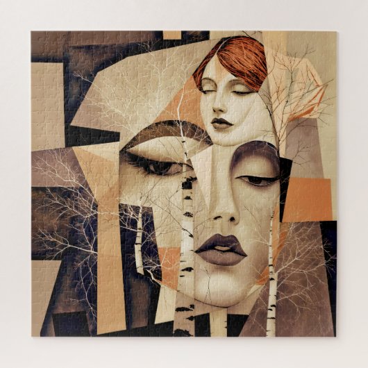 De Echo van “Virelle” – Een Abstract Portret Legpuzzel (Verticaal)