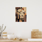 De Echo van “Virelle” – Een Abstract Portret Poster (Keuken)