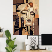 De echo van “Virelle” – Een abstract portret Poster (Thuiskantoor)