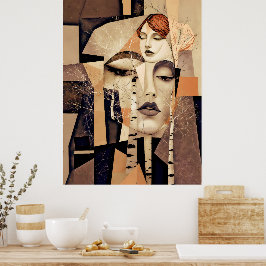 De echo van “Virelle” – Een abstract portret Poster