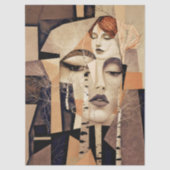 De Echo van “Virelle” – Een Abstract Portret Tissuepapier (Voorkant)