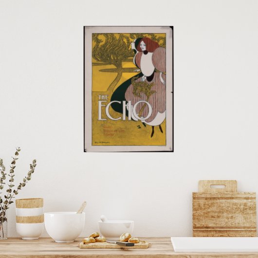 De echo van Will H. Bradley Poster (Keuken)
