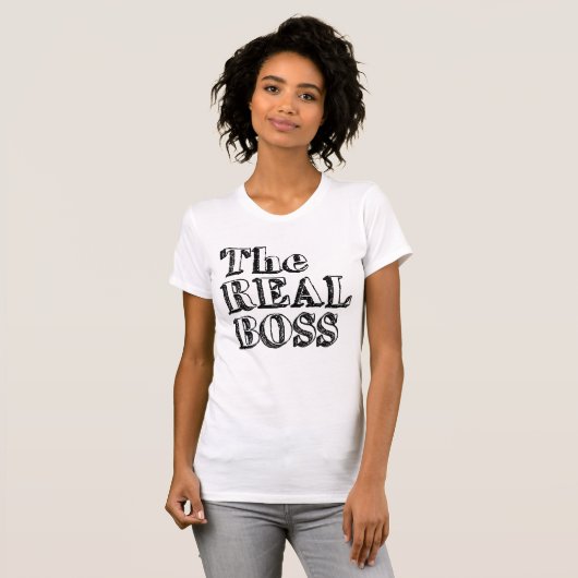 De echte baas t-shirt (Voorkant volledig)