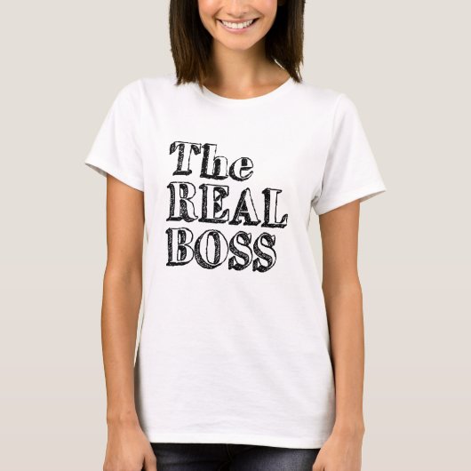 De echte baas t-shirt (Voorkant)