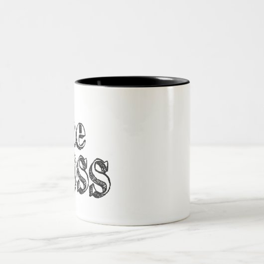 De echte baas tweekleurige koffiemok (Center)