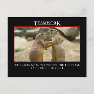 De echte betekenis van teamwork briefkaart