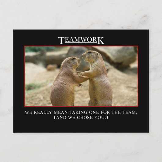 De echte betekenis van teamwork briefkaart (Voorkant)