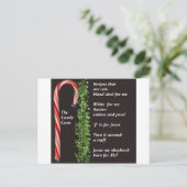 De echte Candy Cane Betekenis Feestdagenkaart (Staand voorkant)