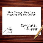 De echte chaos is gearriveerd – een grappig Baby s Kaart