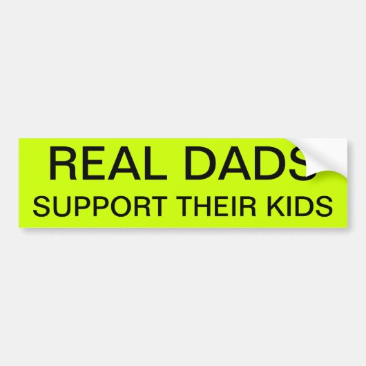 DE ECHTE DADS STEUNEN HUN KINDEREN BUMPERSTICKER (Voorkant)