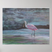 DE ECHTE FLORIDA-Roseate Spoonbill Poster (Voorkant)