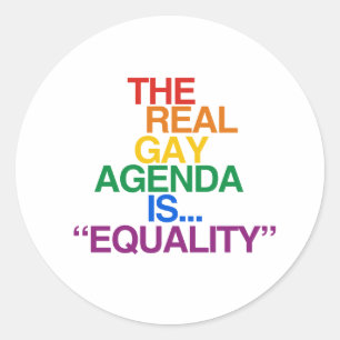 DE ECHTE HOMOAGENDA RONDE STICKER