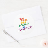 DE ECHTE HOMOAGENDA RONDE STICKER (Envelop)