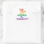 DE ECHTE HOMOAGENDA RONDE STICKER (Tas)