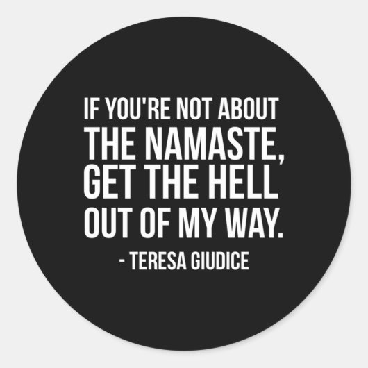 De echte huisvrouwen van New Jersey Teresa Giudice Ronde Sticker (Voorkant)