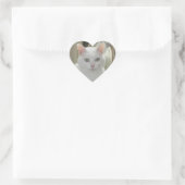 De echte kattenprinses hart sticker (Tas)