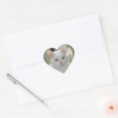 De echte kattenprinses hart sticker (Envelop)