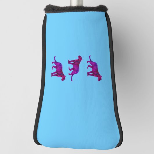 De echte magenta panters golfheadcover (Draai 90)