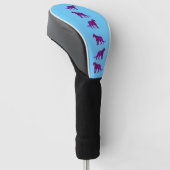 De echte magenta panters golfheadcover (Schuin)