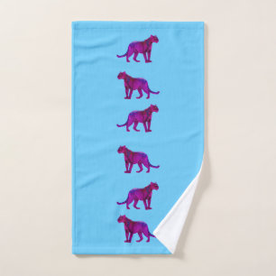 De echte magenta panters handdoek