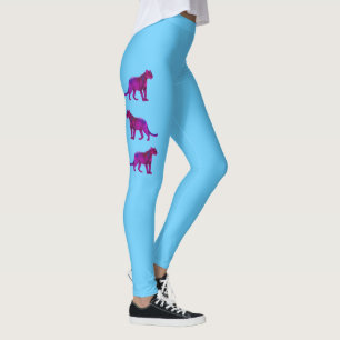 De echte magenta panters leggings
