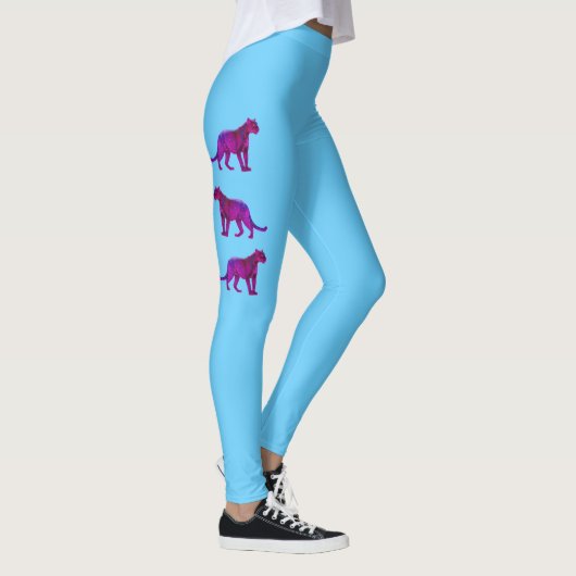 De echte magenta panters leggings (Rechts)