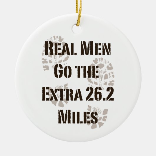 De echte Mannen gaan de extra 26.2 mijl Ornament (Voorkant)