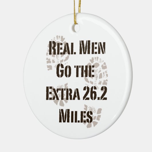 De echte Mannen gaan de extra 26.2 mijl Ornament (Links)
