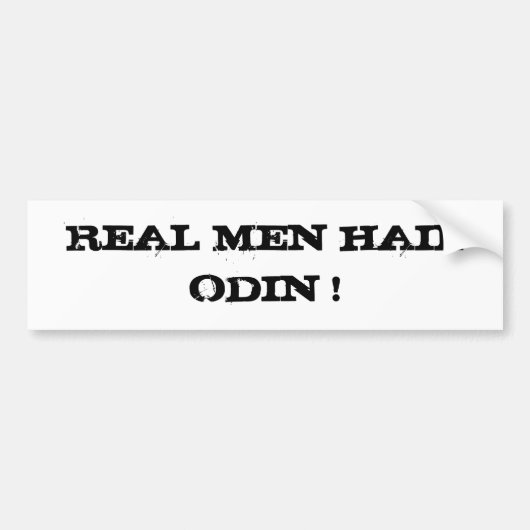 DE ECHTE MANNEN HAIL ODIN! BUMPERSTICKER (Voorkant)