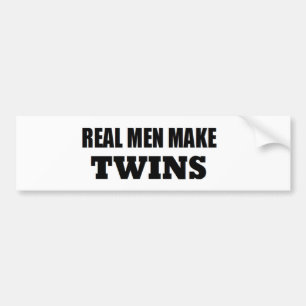 DE ECHTE MANNEN MAKEN TWINE BABY DADDY NIEUW VADER BUMPERSTICKER