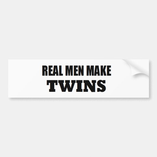 DE ECHTE MANNEN MAKEN TWINE BABY DADDY NIEUW VADER BUMPERSTICKER (Voorkant)