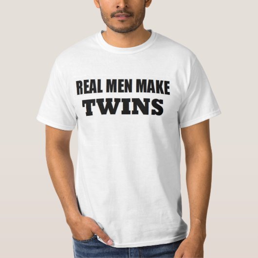 DE ECHTE MANNEN MAKEN TWINE BABY DADDY NIEUW VADER T-SHIRT (Voorkant)