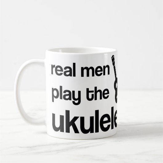 DE ECHTE MANNEN SPELEN UKULELE KOFFIEMOK (Links)