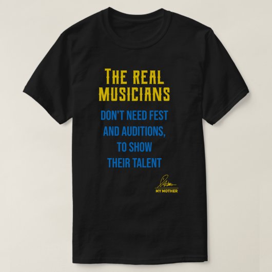 De echte muzikanten grappig cadeau t-shirt (Design voorkant)