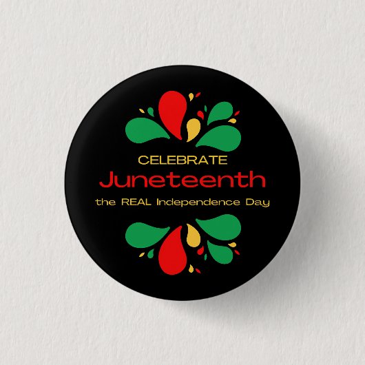 De ECHTE Onafhankelijkheidsdag Ronde Button 3,2 Cm (Voorkant)