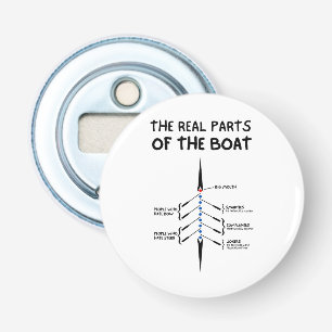 De echte onderdelen van de boot button flesopener