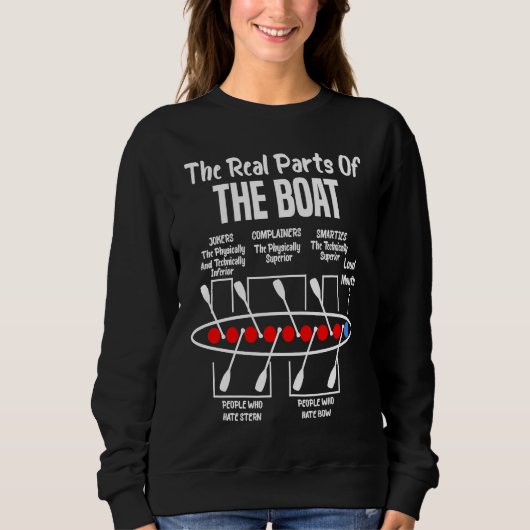 De Echte Onderdelen Van De Roeiploeg Van De Boot H Trui (Voorkant)